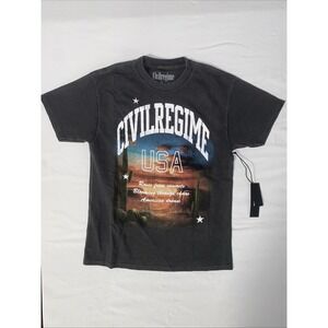 Civil Regime Vintage Wash AZ NM Desert Landscape USA Shirt Size‎ Medium Gray NEW
